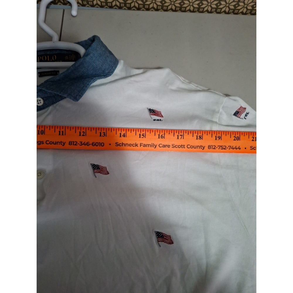 Polo Ralph Lauren‎ Men's XXL Classic Fit American Flag Polo Shirt Embroidered... - Picture 7 of 9